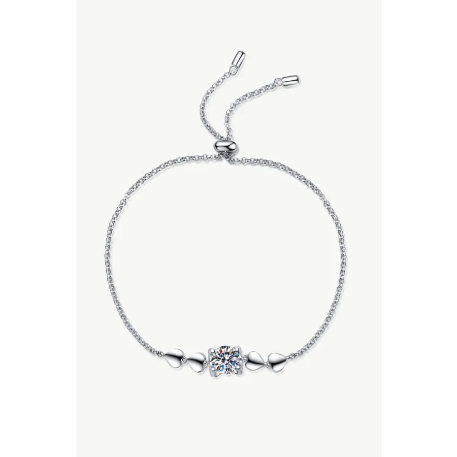 1 Carat Moissanite Heart Bracelet