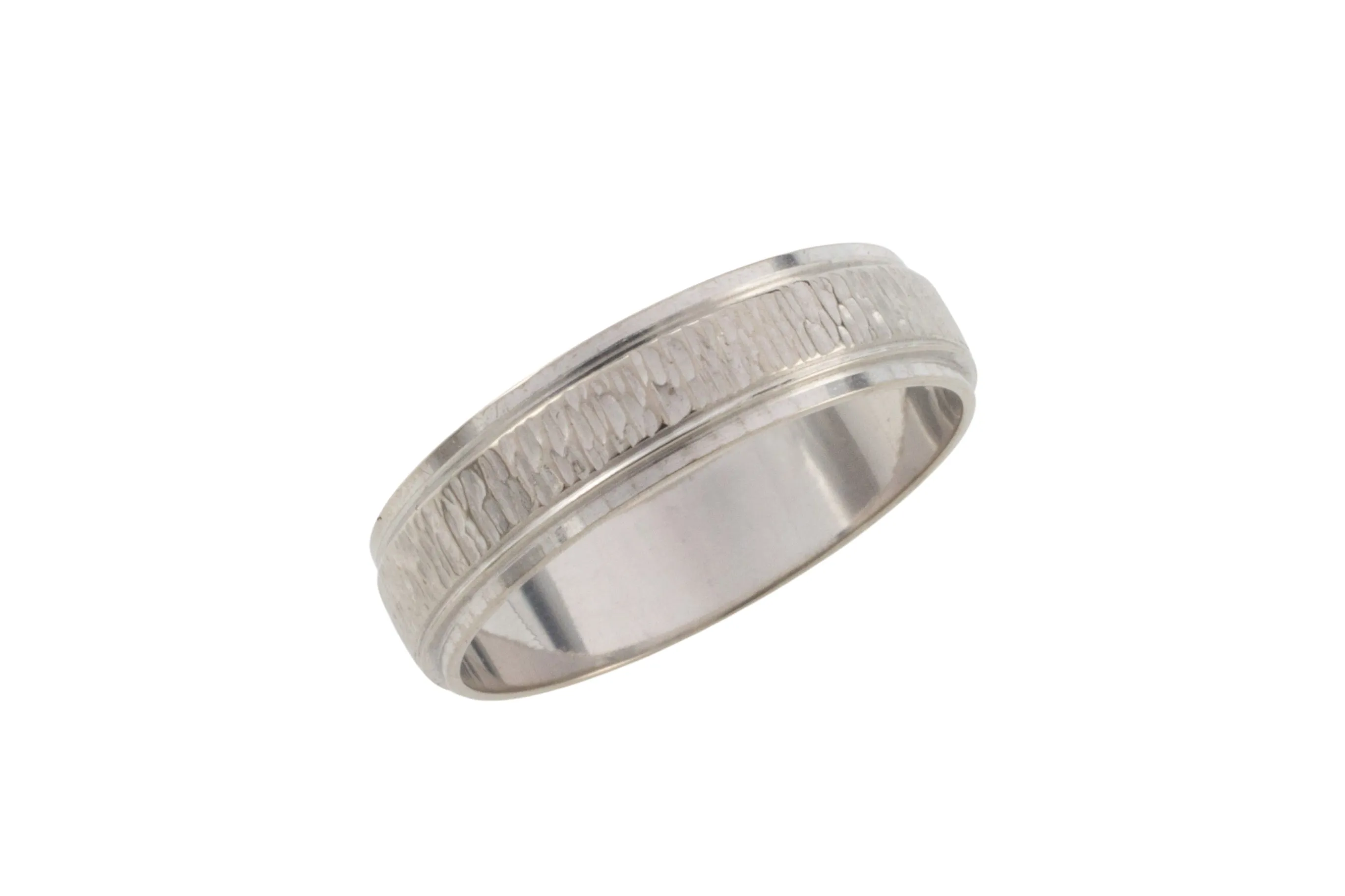 18 carat white gold band