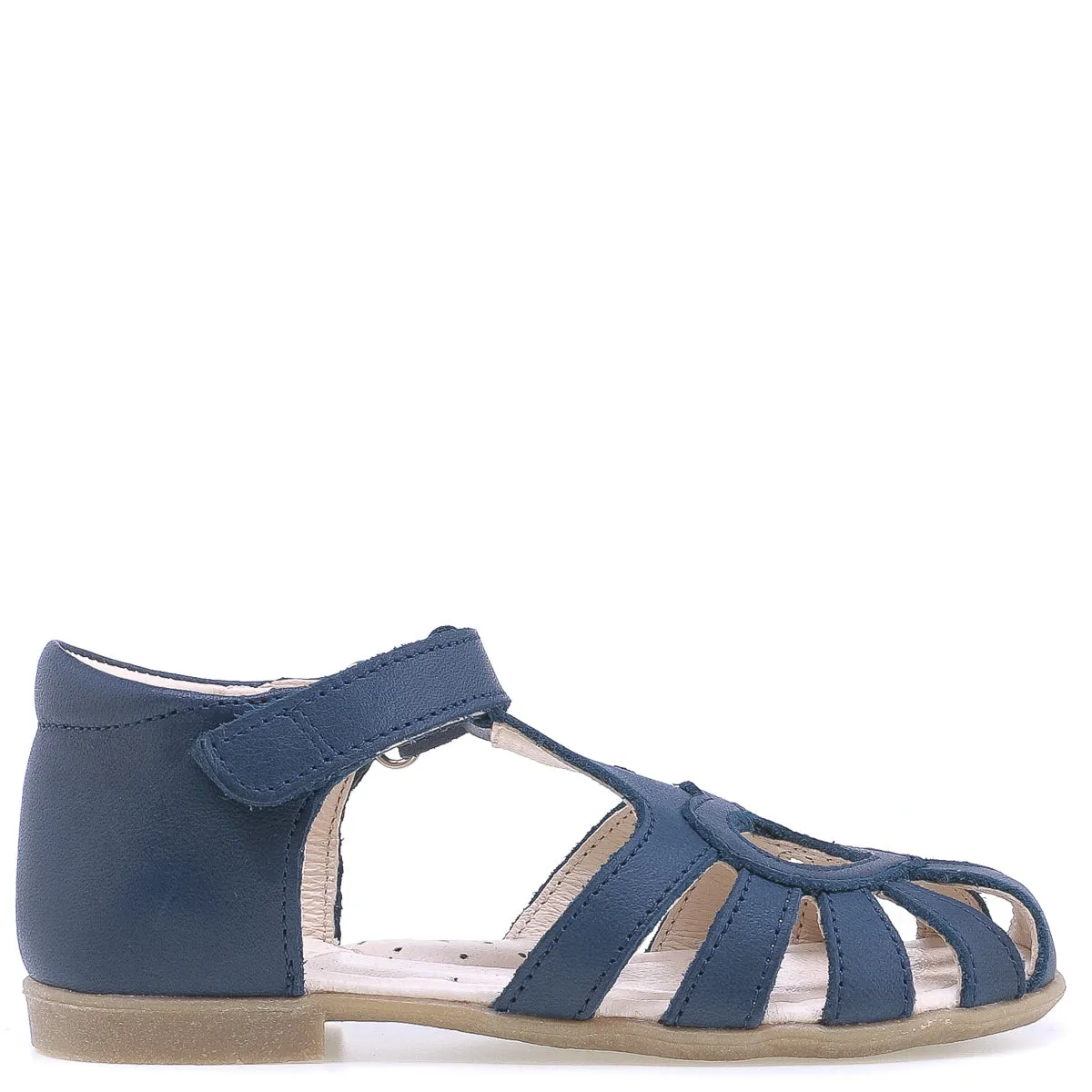 (2635-14) Emel navy Blue closed sandal