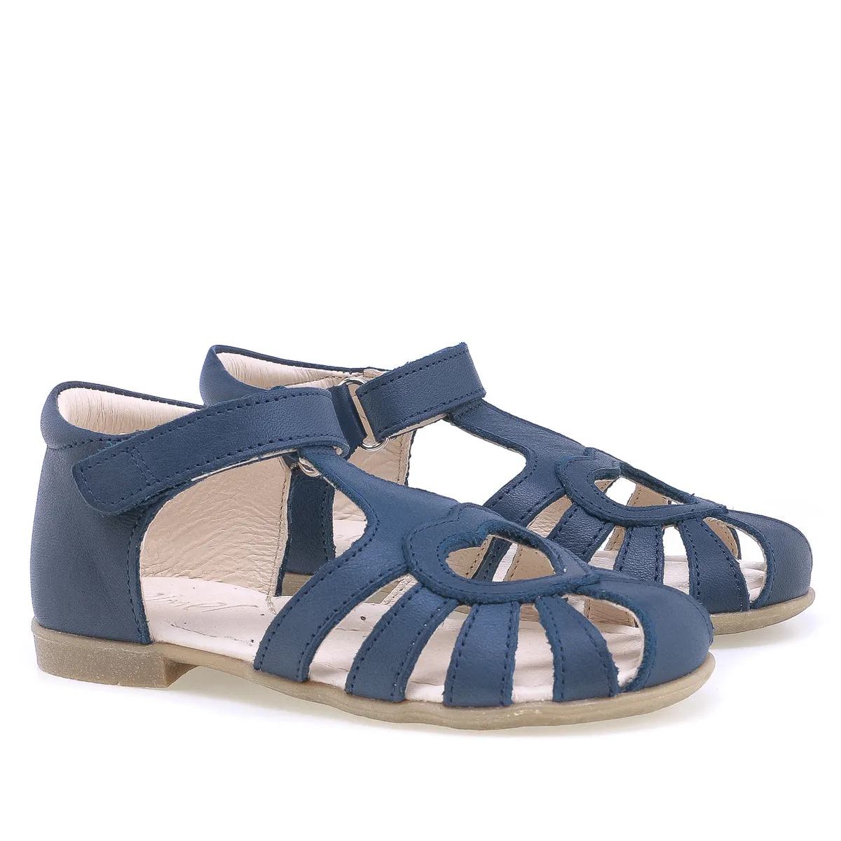 (2635-14) Emel navy Blue closed sandal