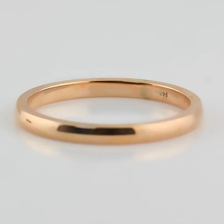 3mm Men's Wedding Band 14K Rose Gold