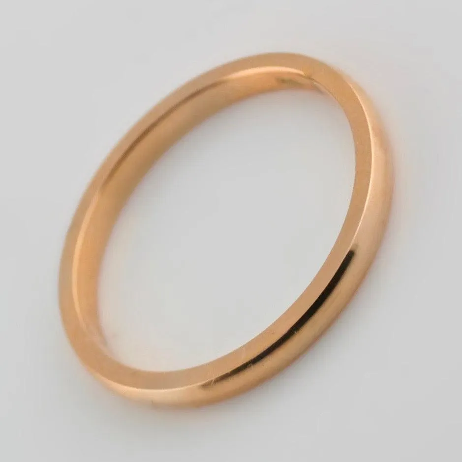 3mm Men's Wedding Band 14K Rose Gold