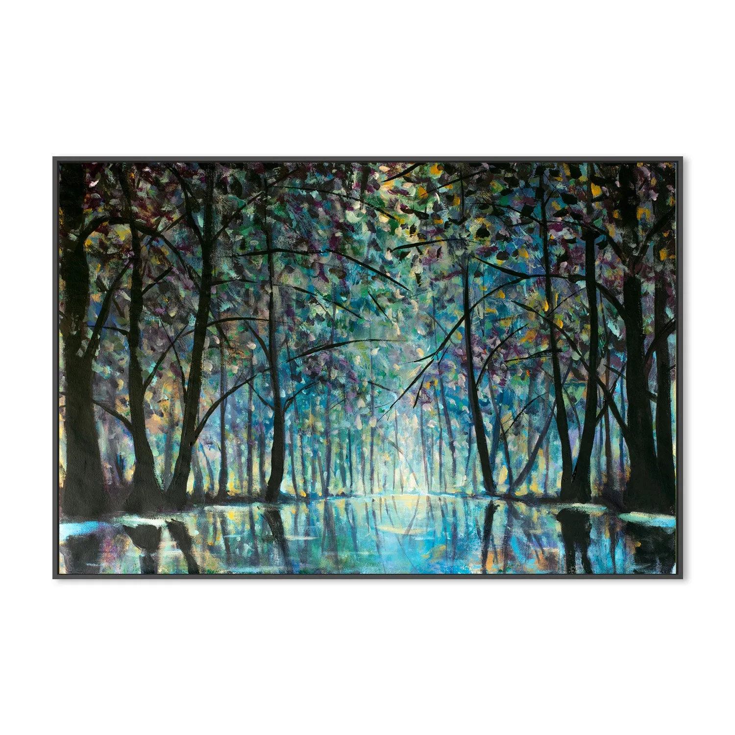 A Forests Reflection, Style B, Hand-Painted Canvas