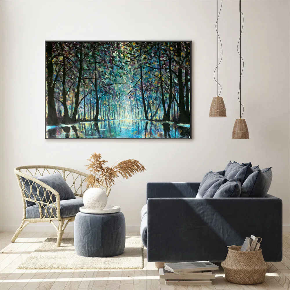 A Forests Reflection, Style B, Hand-Painted Canvas