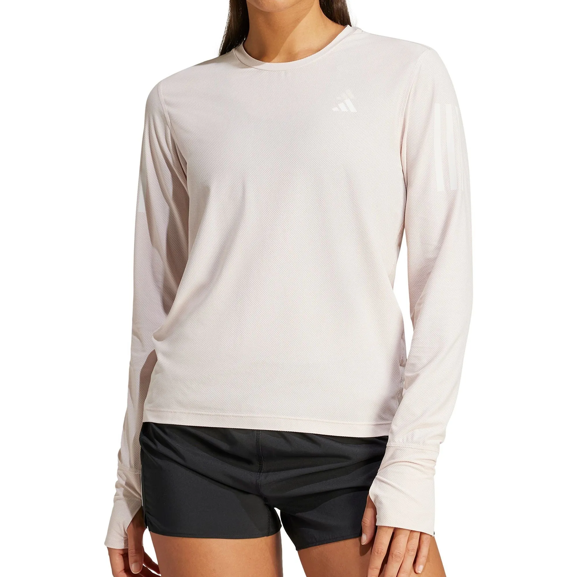 adidas Own The Run Long Sleeve Womens Running Top - Pink