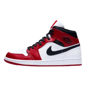 Air Jordan 1 Mid Chicago White Heel