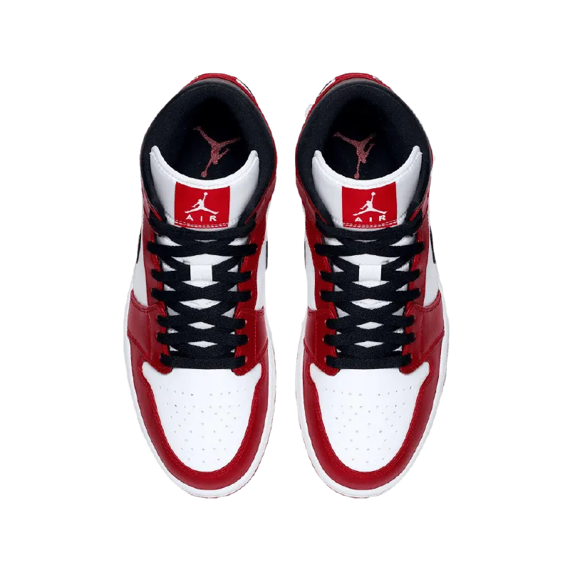 Air Jordan 1 Mid Chicago White Heel