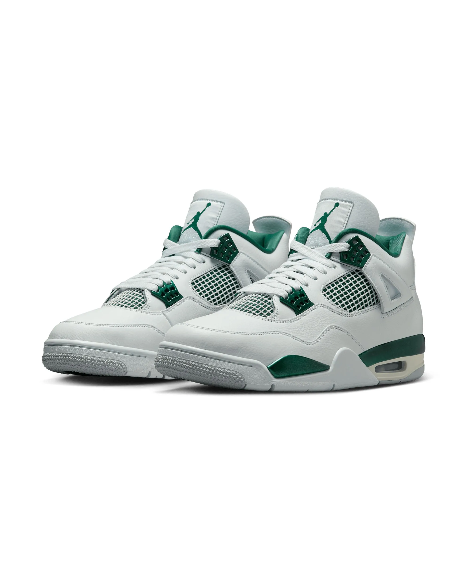 Air Jordan 4 Retro - White / Oxidized Green / Neutral Grey