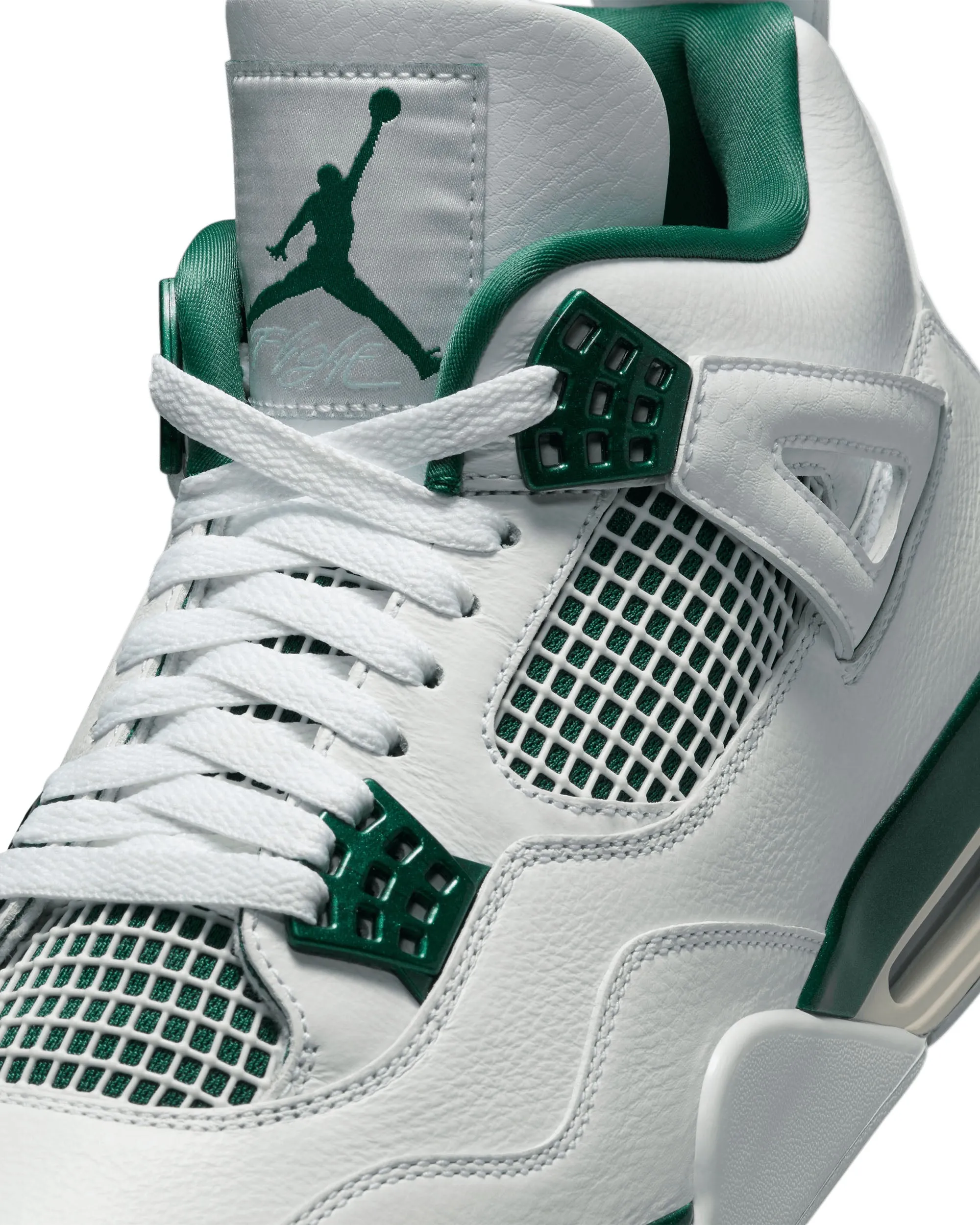 Air Jordan 4 Retro - White / Oxidized Green / Neutral Grey