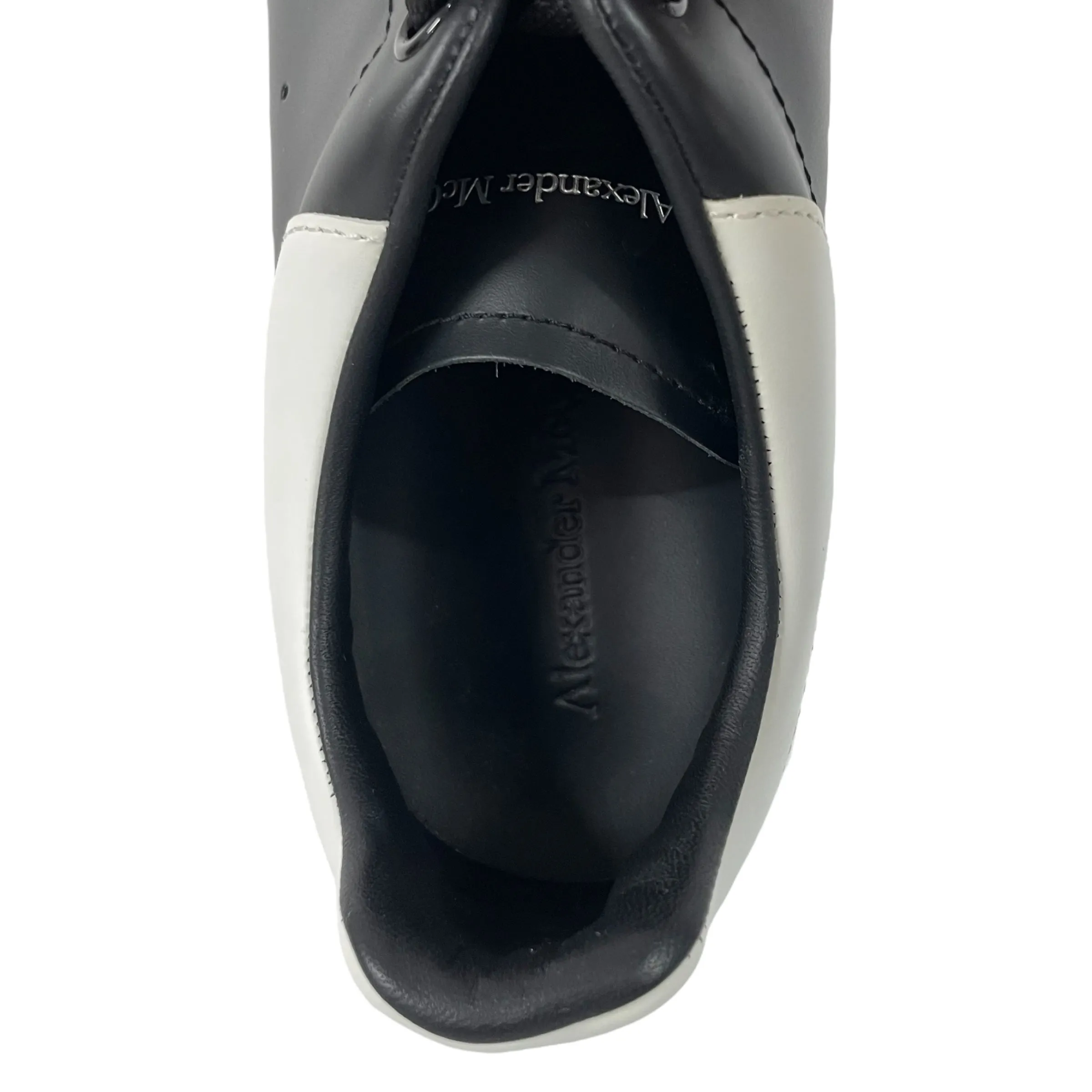 Alexander McQueen/Low-Sneakers/US 10.5/Leather/BLK/MCQUEEN BLACK&WHITE SNEAKERS