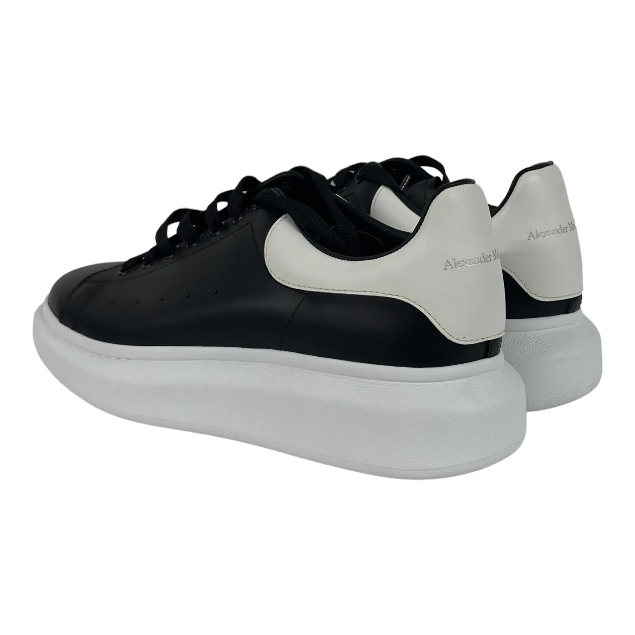 Alexander McQueen/Low-Sneakers/US 10.5/Leather/BLK/MCQUEEN BLACK&WHITE SNEAKERS