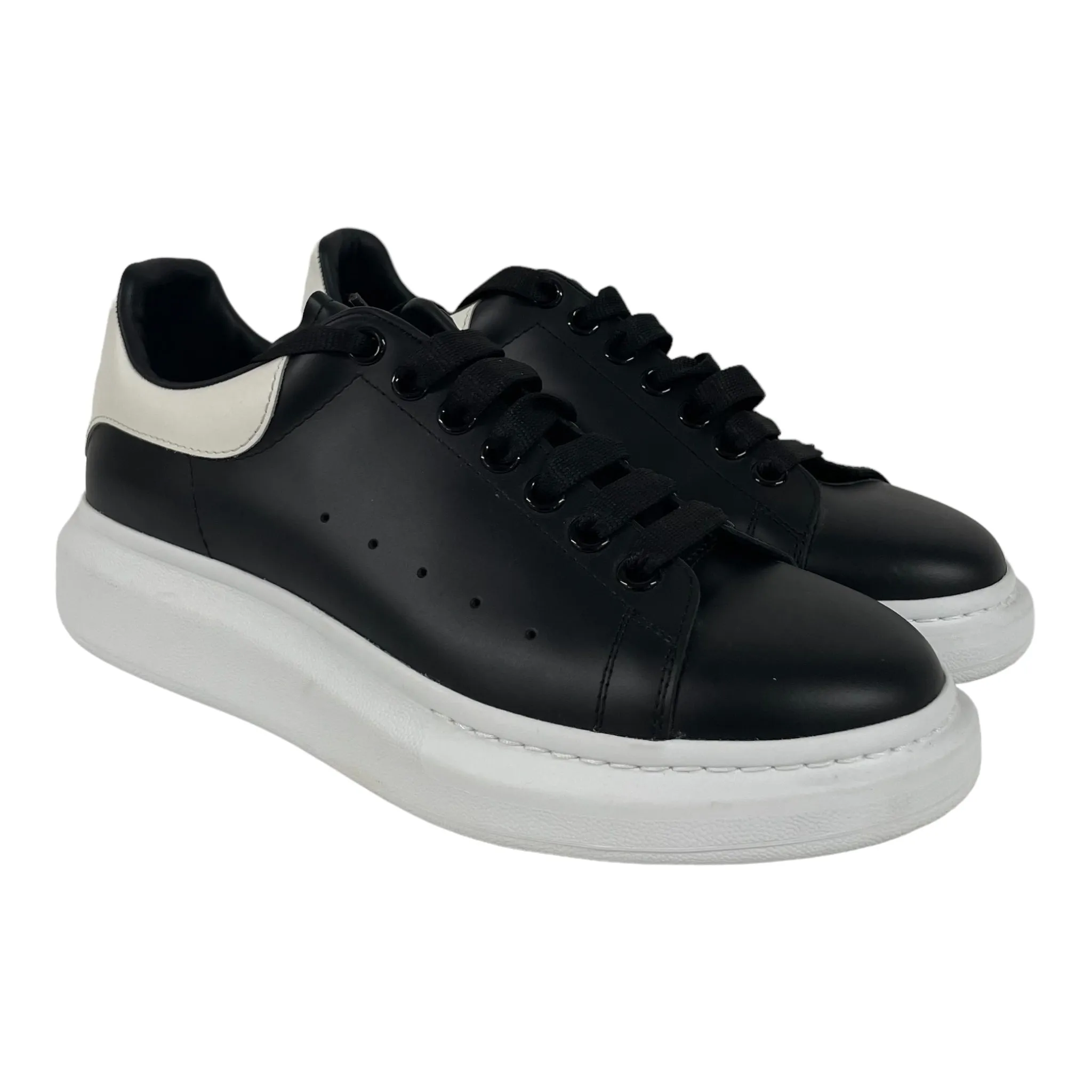 Alexander McQueen/Low-Sneakers/US 10.5/Leather/BLK/MCQUEEN BLACK&WHITE SNEAKERS