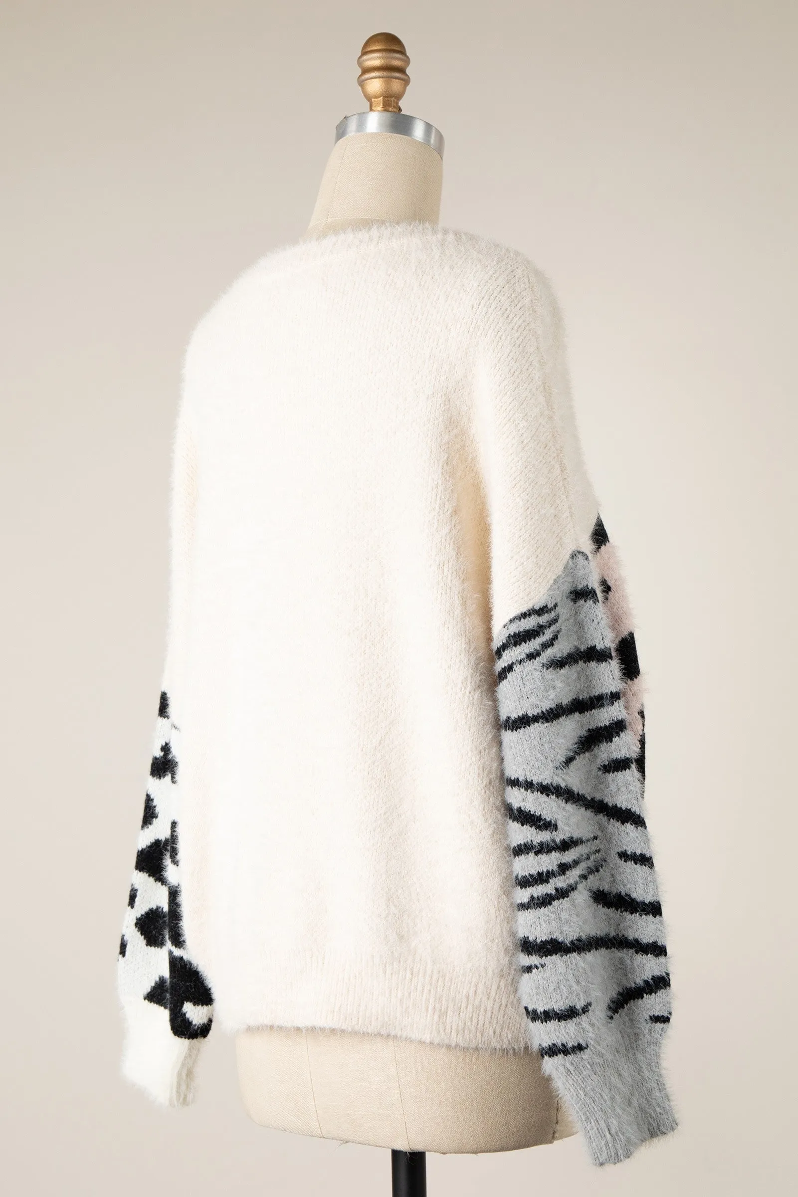 ANIMAL PRINT DETAIL SWEATER 1 PACK