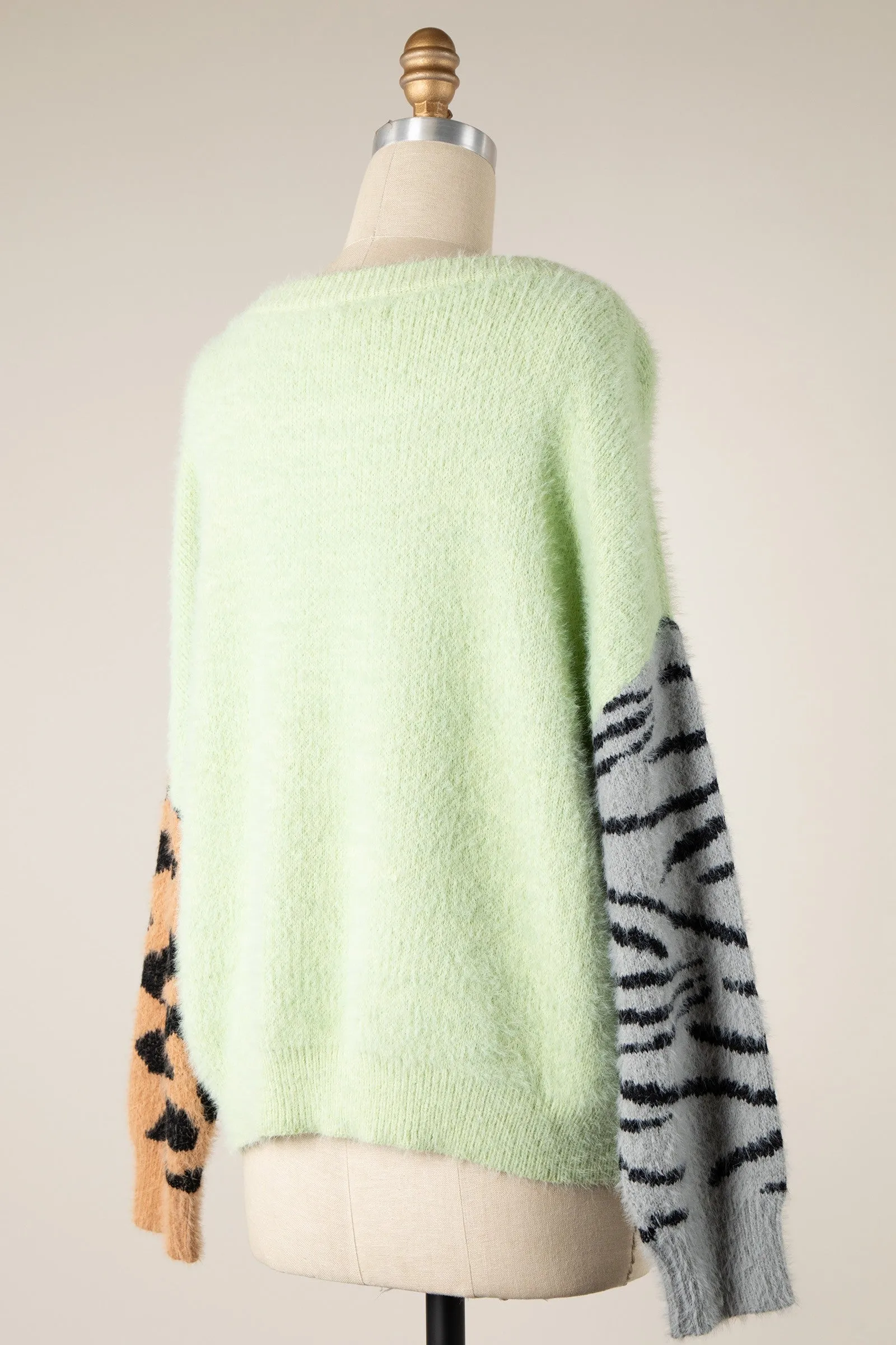 ANIMAL PRINT DETAIL SWEATER 1 PACK