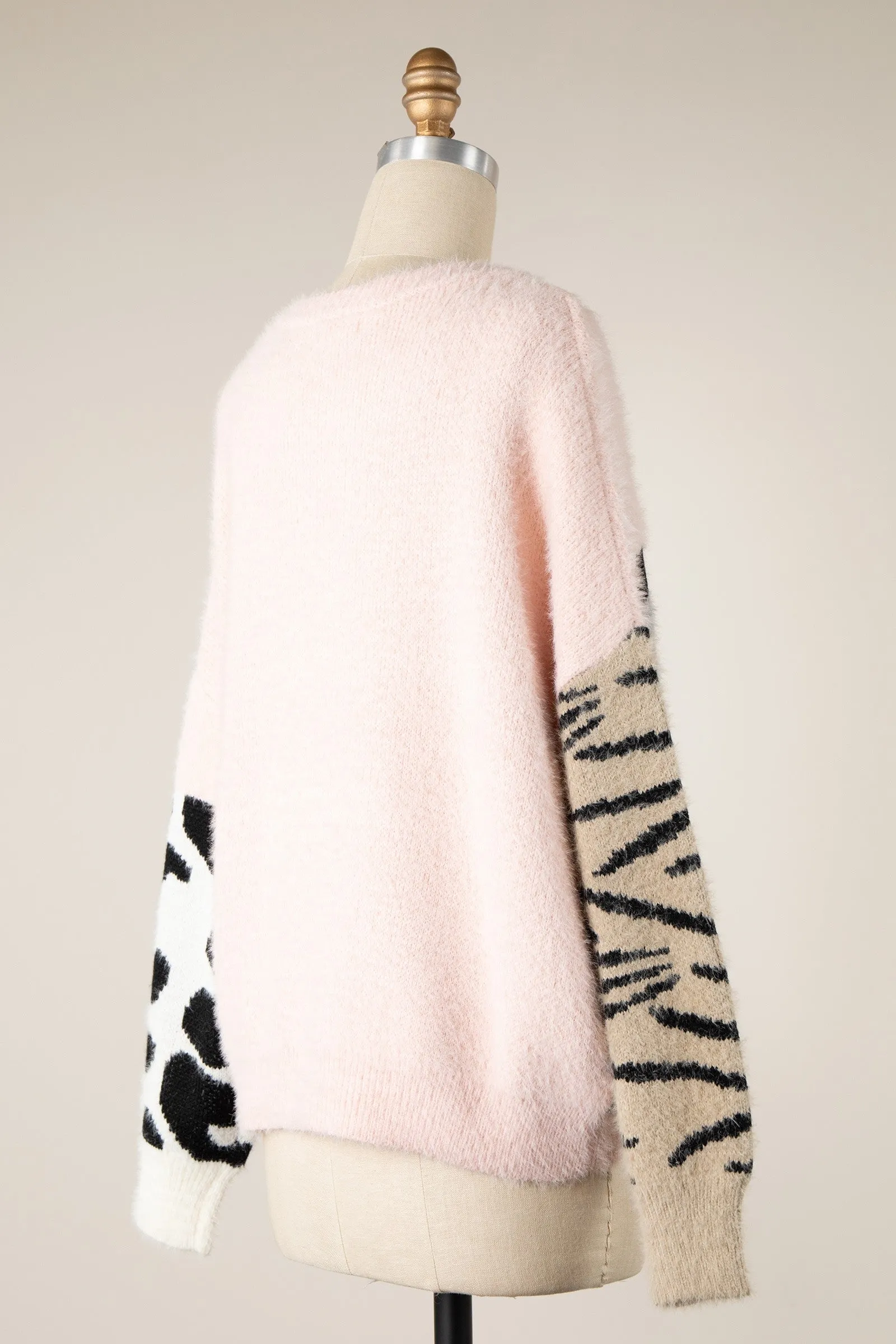 ANIMAL PRINT DETAIL SWEATER 1 PACK