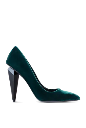 Antigone Velvet Classic Pumps | Green