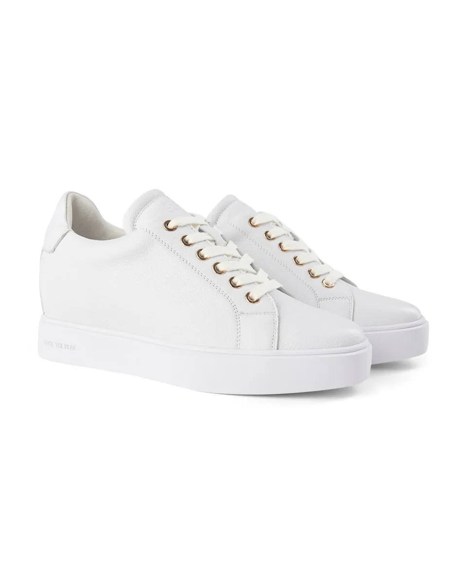 Ava Grain Sneakers - WHITE