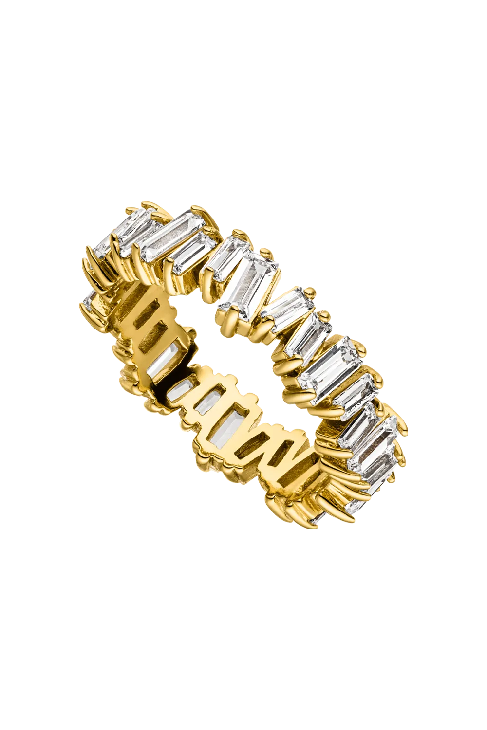 Baguette Ring 14K Gold Plated