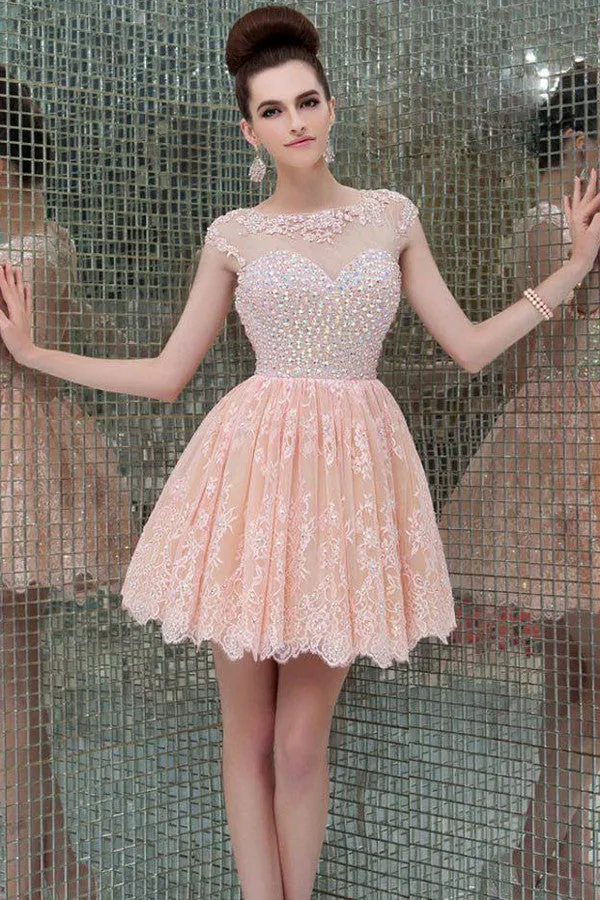 Beaded Homecoming Dresses,Short Prom Dress,New Arrival Graduation Dress, SH77