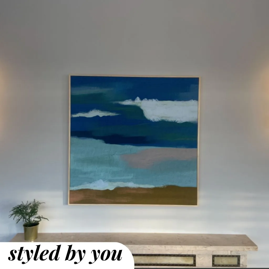 Blue Skies Over The Sea Canvas Art