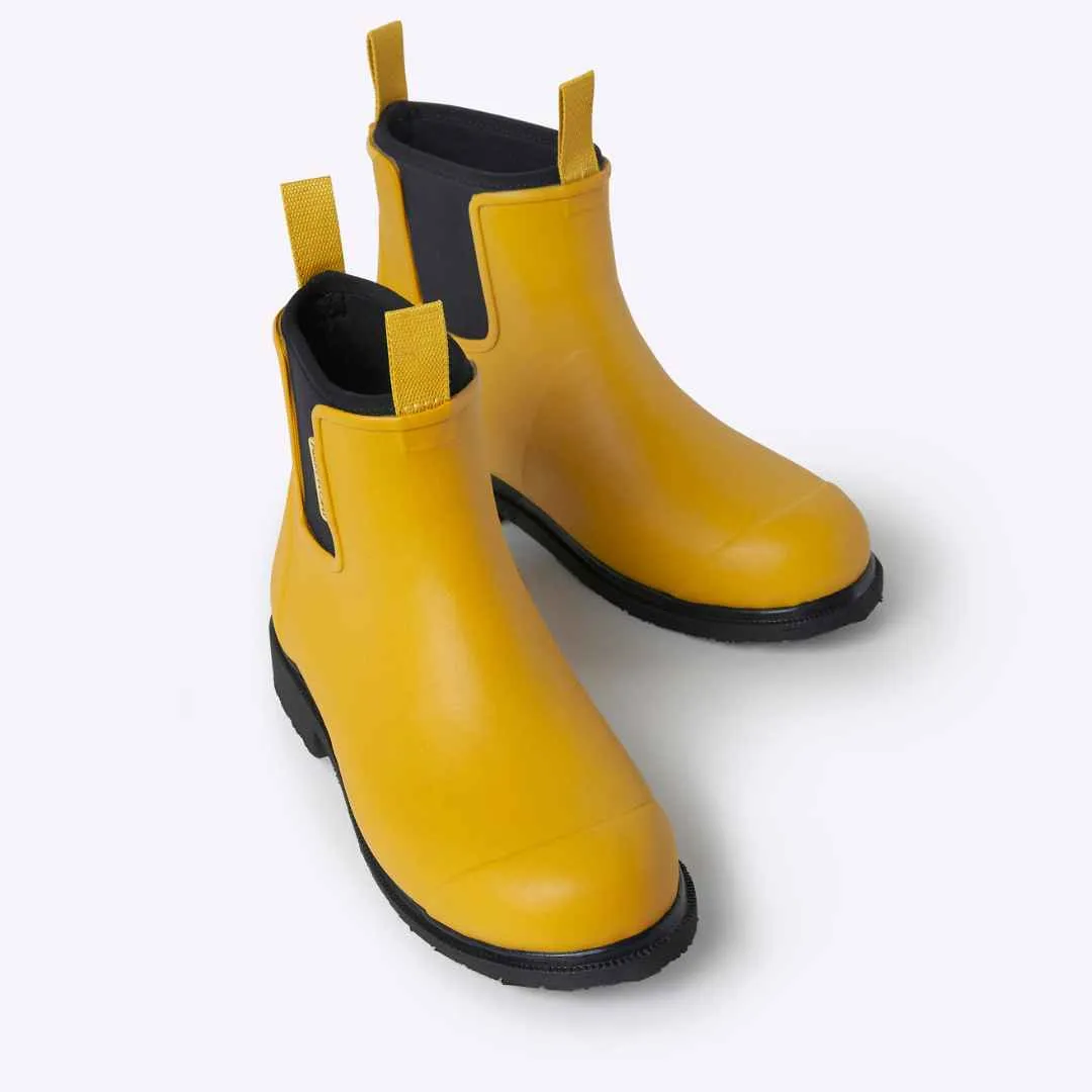 Bobbi Wellington Boot // Mustard Yellow & Black