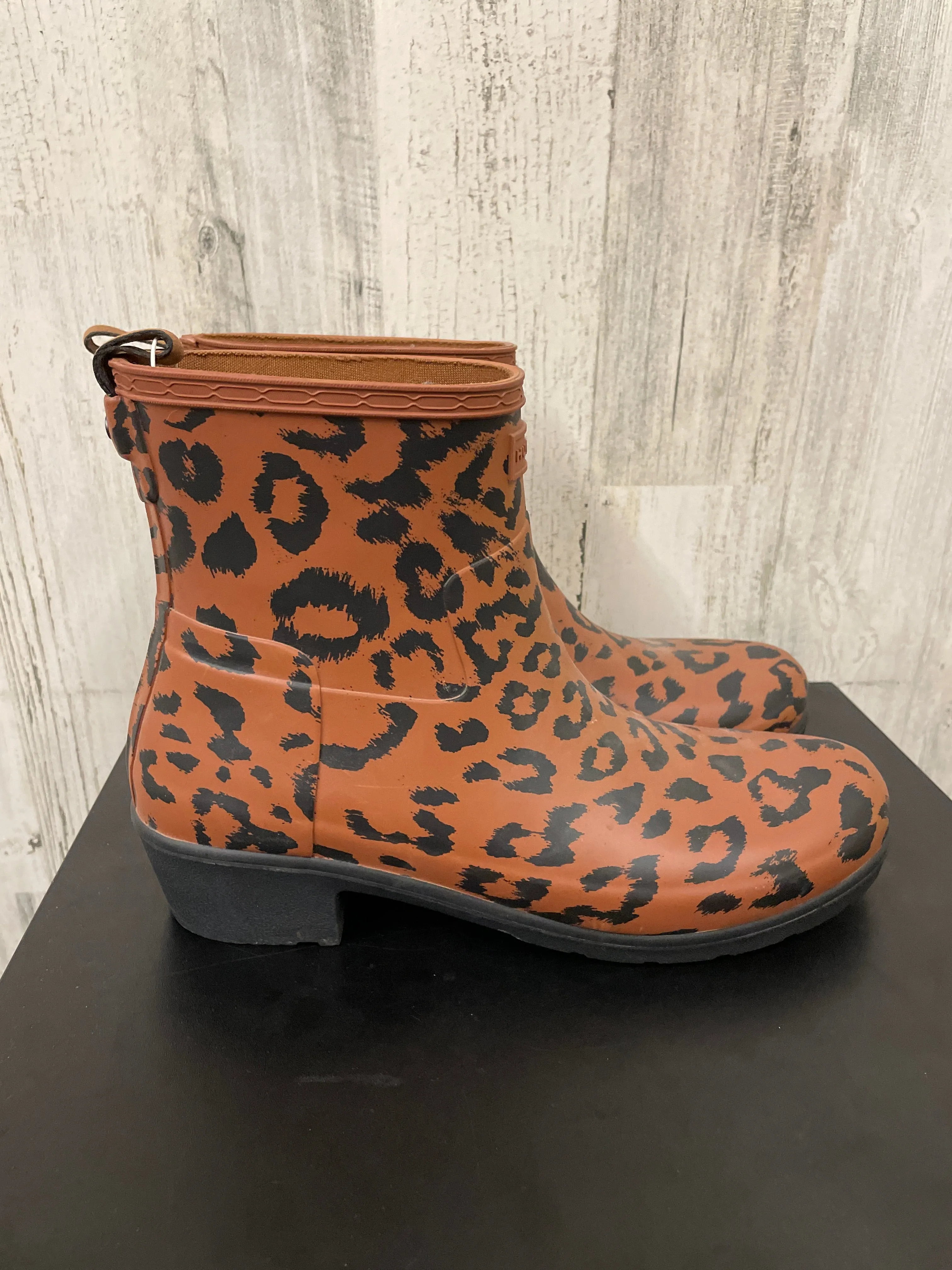 Boots Rain By Hunter In Animal Print, Size: 11