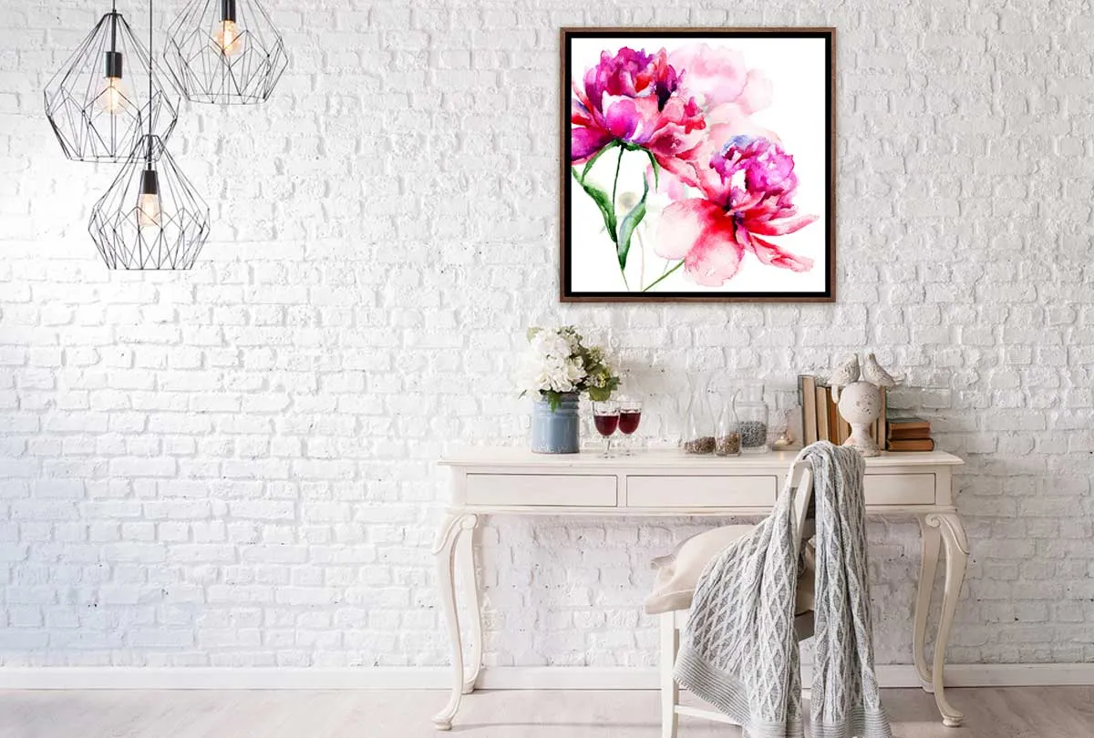 Bright Pink Bloom | Flower Canvas Wall Art Print