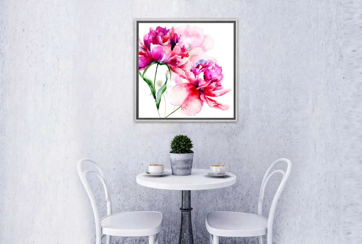 Bright Pink Bloom | Flower Canvas Wall Art Print