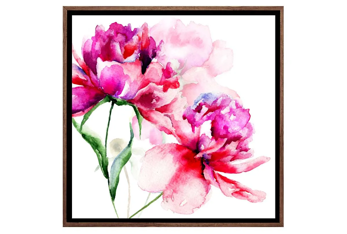 Bright Pink Bloom | Flower Canvas Wall Art Print