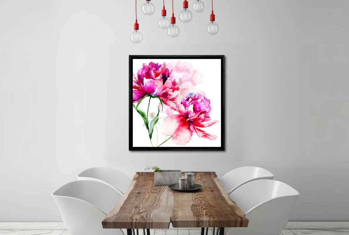 Bright Pink Bloom | Flower Canvas Wall Art Print