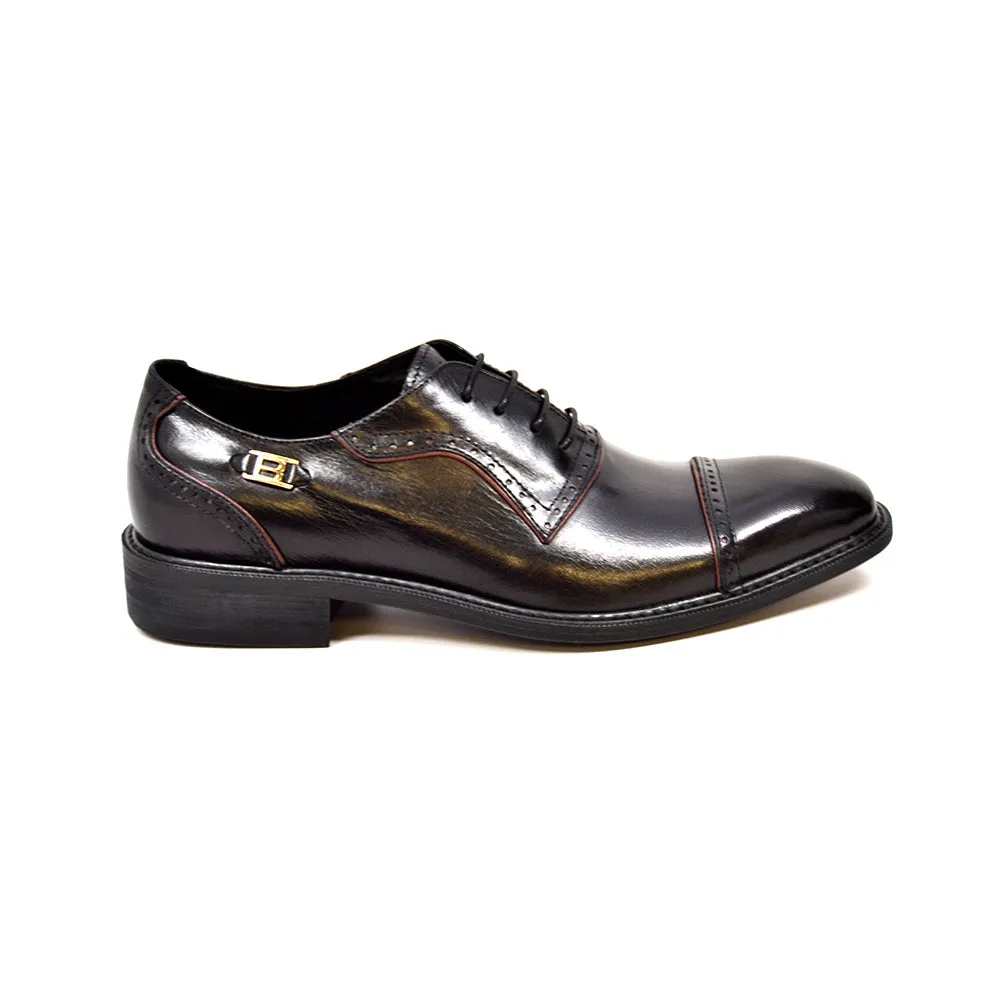 British Collections Executive Mens Leather Oxford Dress Shoes