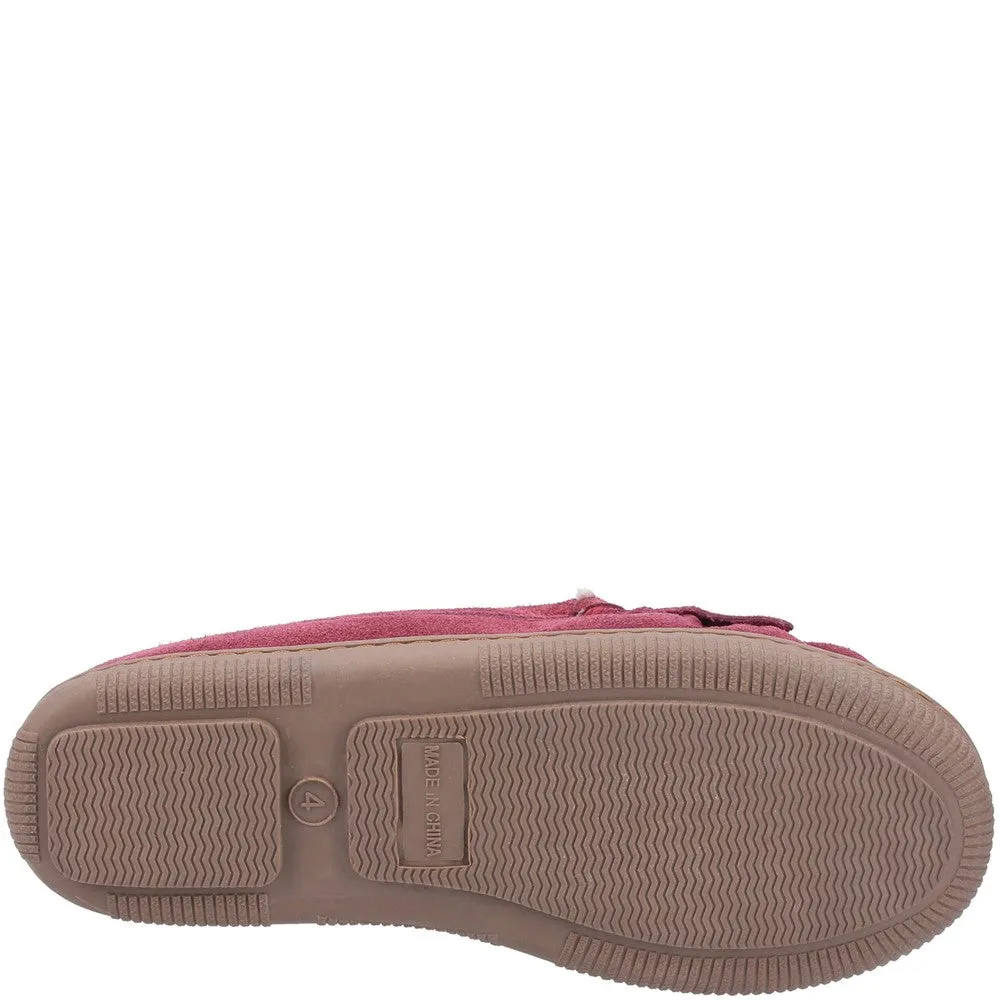 Burgundy Addy Suede Slippers