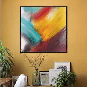 Colour Brush Framed Canvas