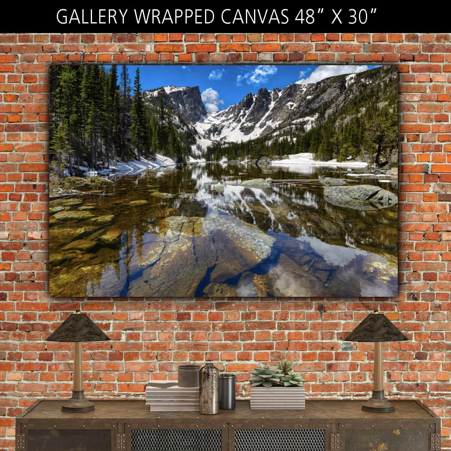 Dream Lake Rocky Mountain Canvas Wall Art