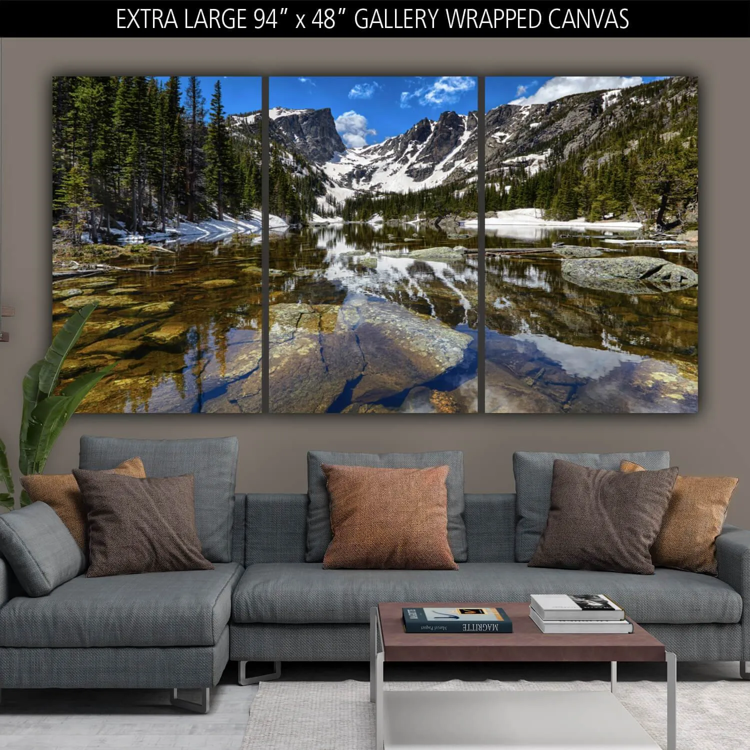 Dream Lake Rocky Mountain Canvas Wall Art