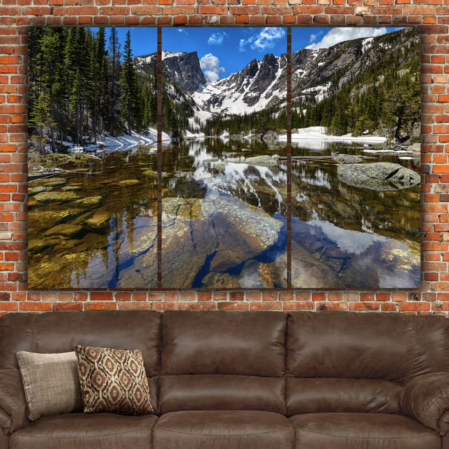 Dream Lake Rocky Mountain Canvas Wall Art