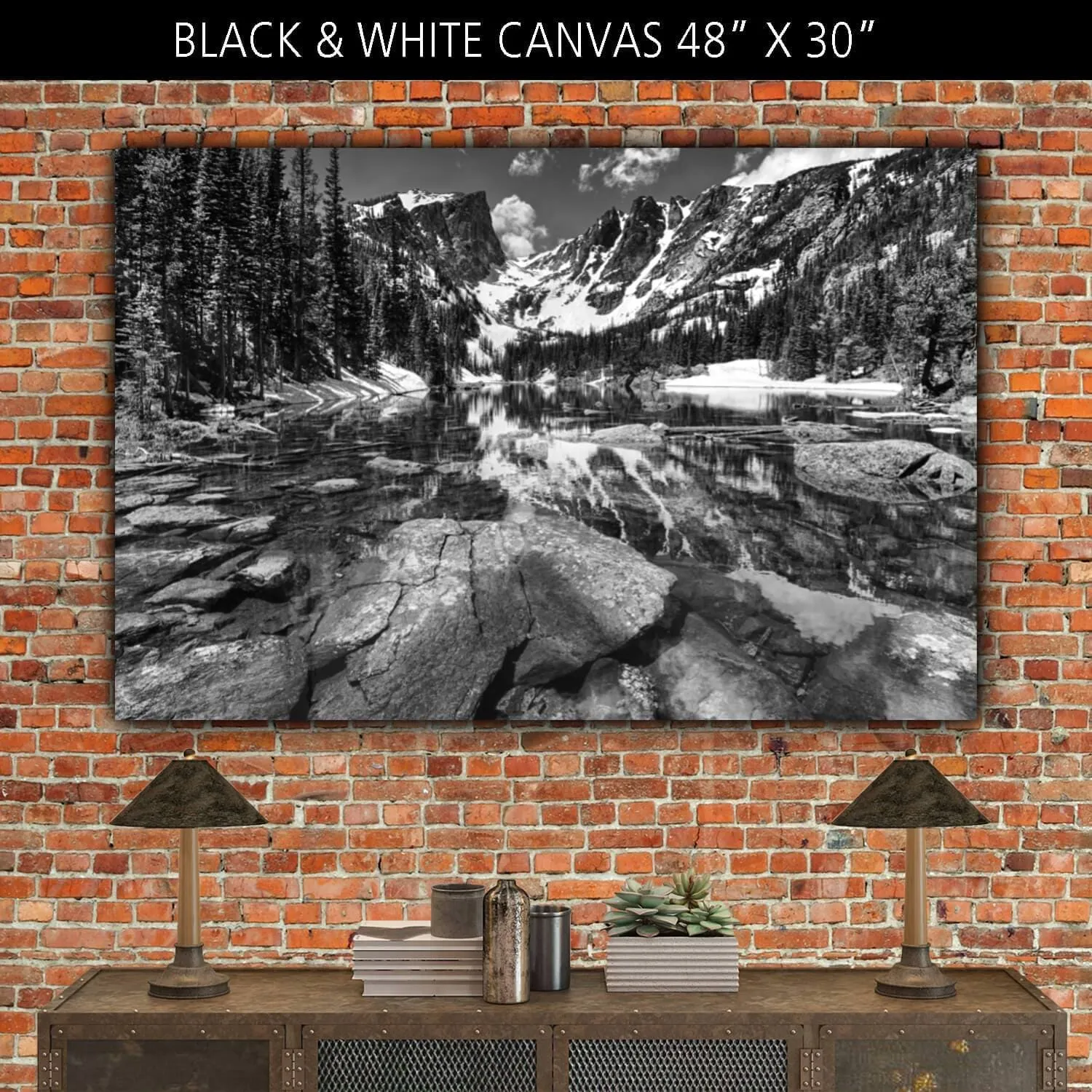 Dream Lake Rocky Mountain Canvas Wall Art