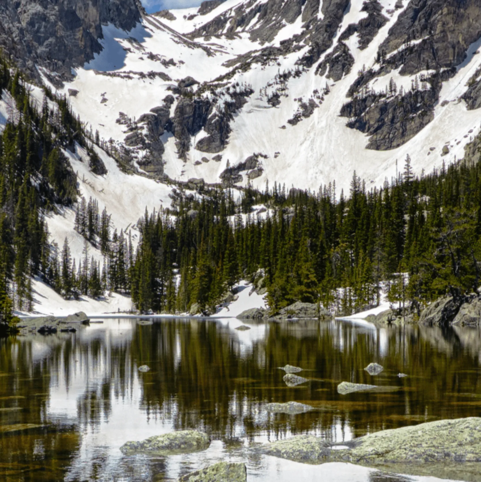 Dream Lake Rocky Mountain Canvas Wall Art