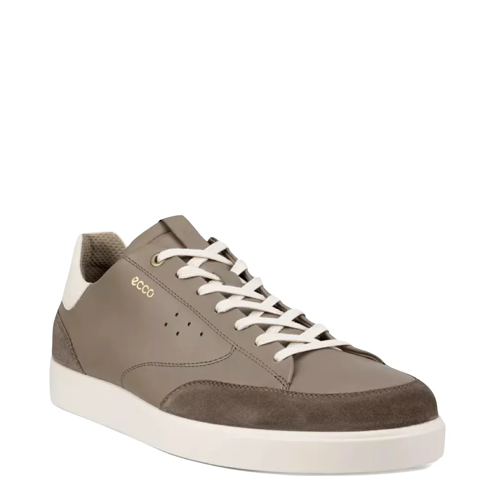 Ecco Men's Street Lite Court Sneakers in Dark Clay/Taupe