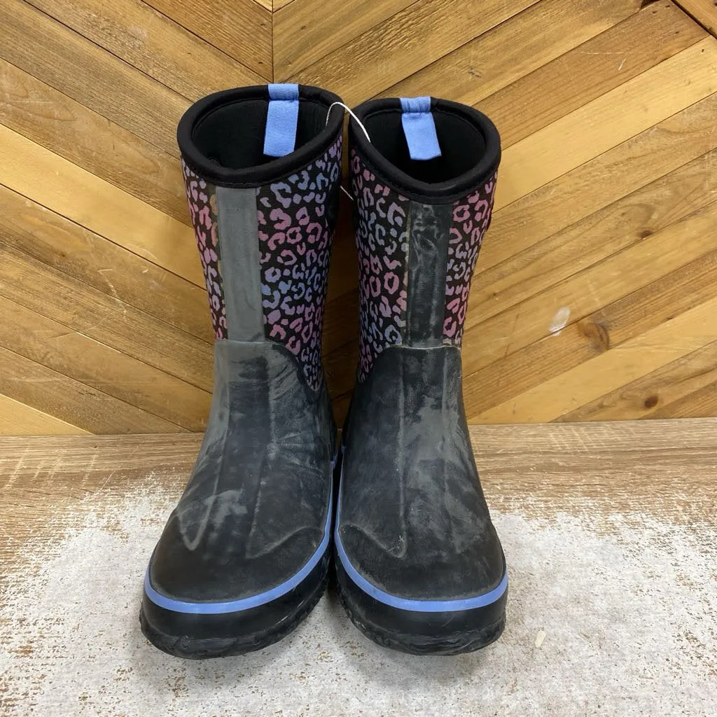 elements - Neopreane Boots - MSRP $85: Purple and Black Animal Print -children-3