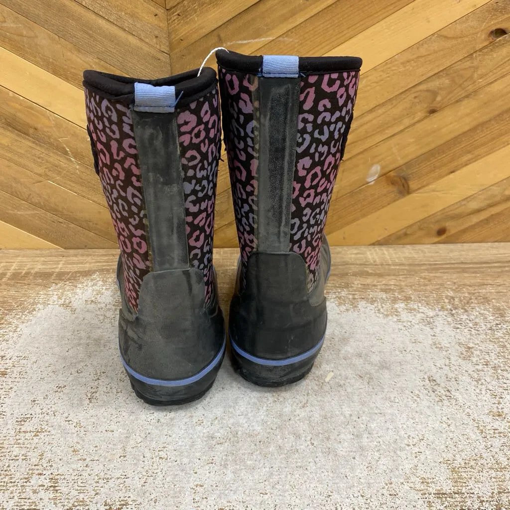 elements - Neopreane Boots - MSRP $85: Purple and Black Animal Print -children-3