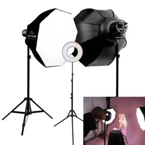 'Fashion and Beauty' Lookbook 3 Point Eclipse Ring Lighting Kit - Spectrum-PRO