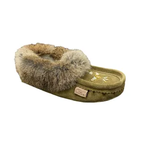 Fur Moccasin - Army Suede