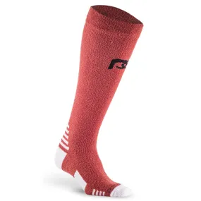 Fuzzy Compression Sock, Clay