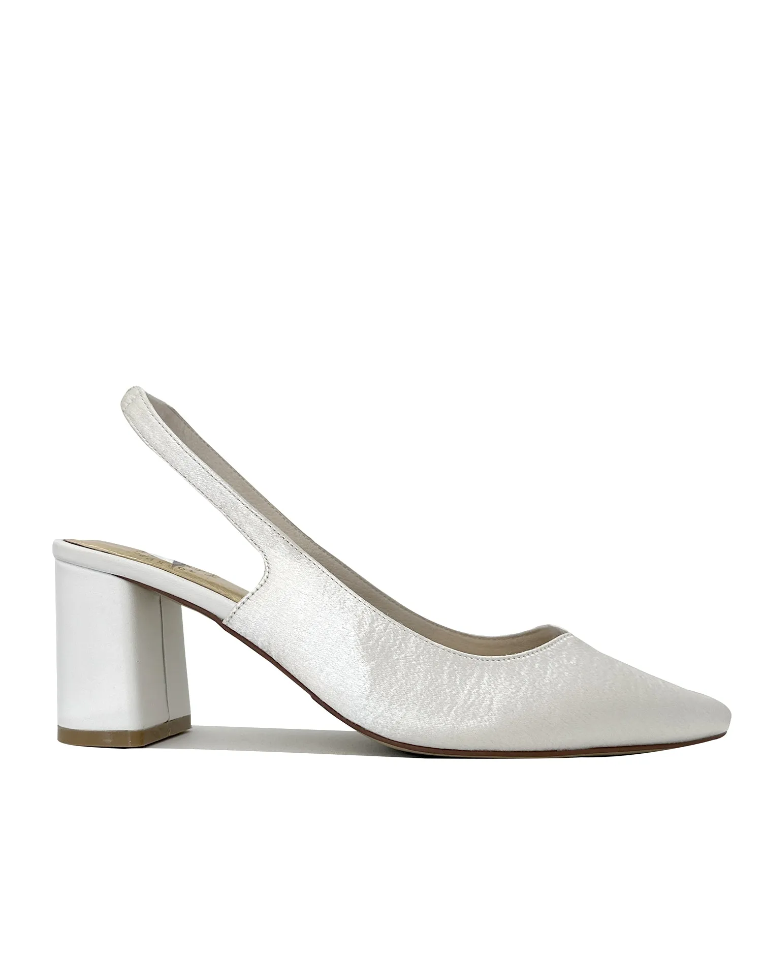 GARDENIA - CLOSED TOE SATIN BRIDAL HEELS