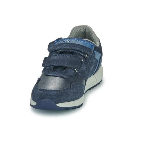 Geox Alben Boys Velcro Shoe Navy/White Dk.gray