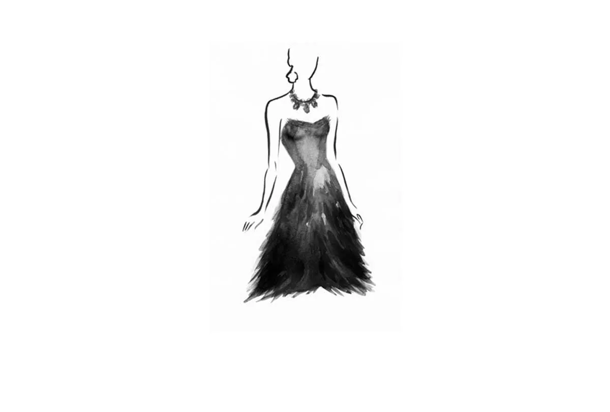 Glamorous Dress | Fashion Wall Art Print