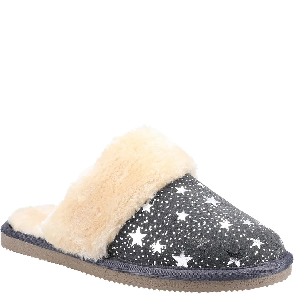 Grey Arianna Star Slippers