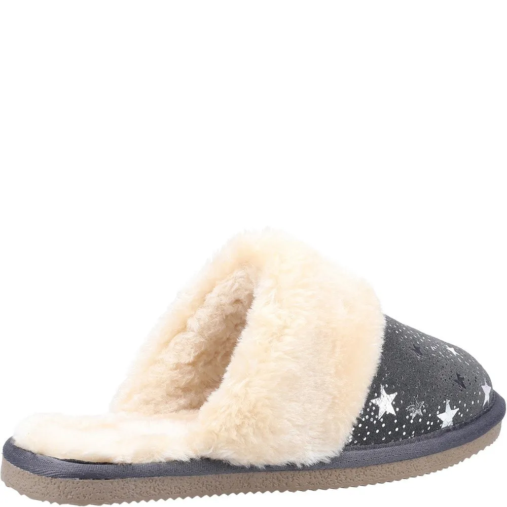 Grey Arianna Star Slippers