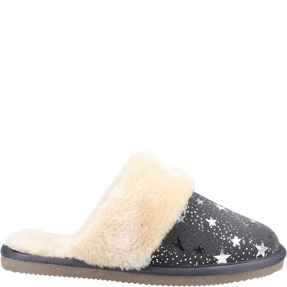 Grey Arianna Star Slippers